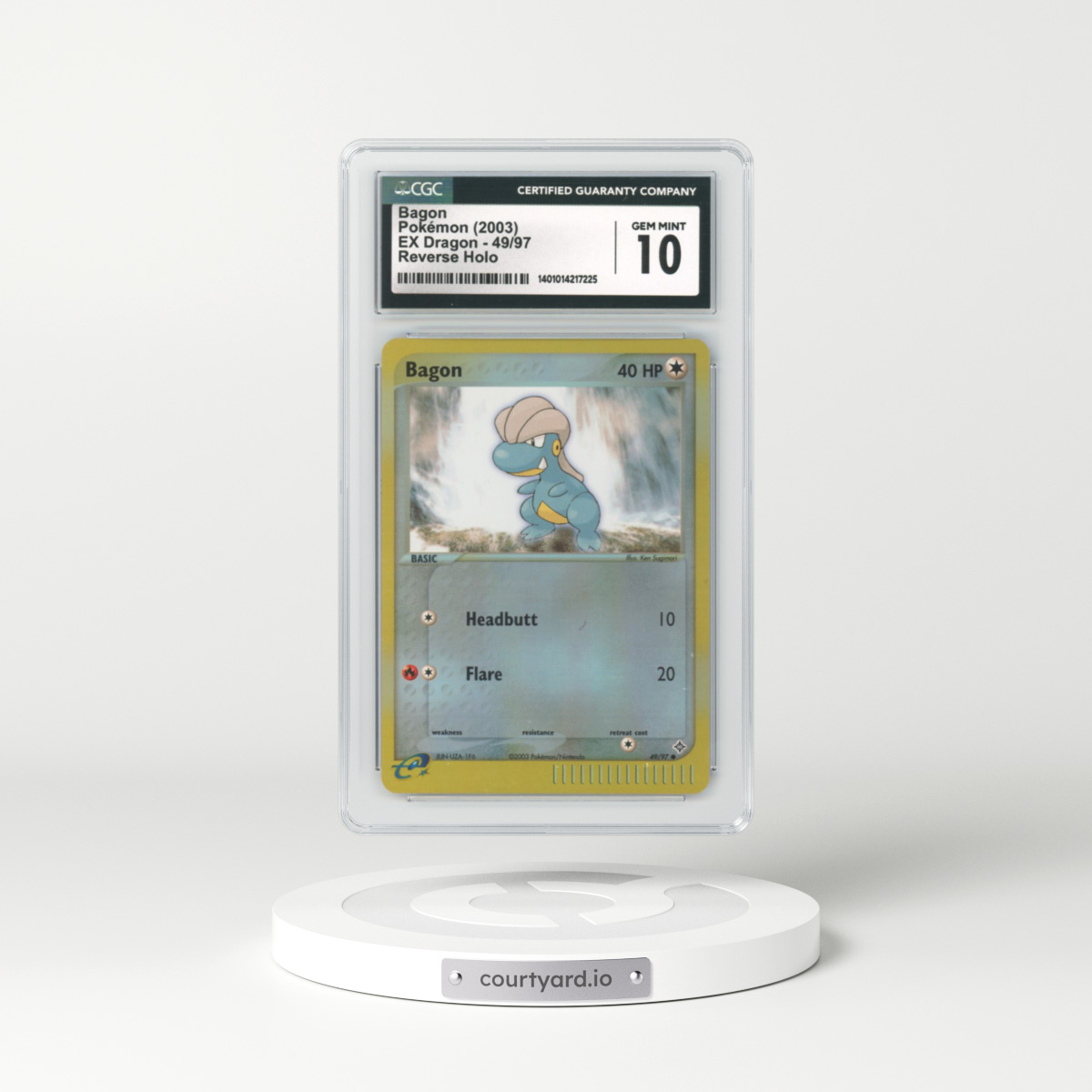 2003 EX Dragon #49 Bagon - Holo e-Card Symbol (CGC 10 GEM MINT)