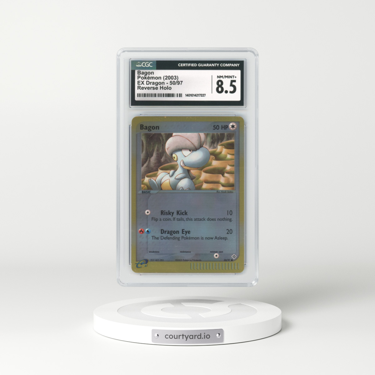 2003 EX Dragon #50 Bagon - Holo e-Card Symbol (CGC 8.5 NM-MT+)