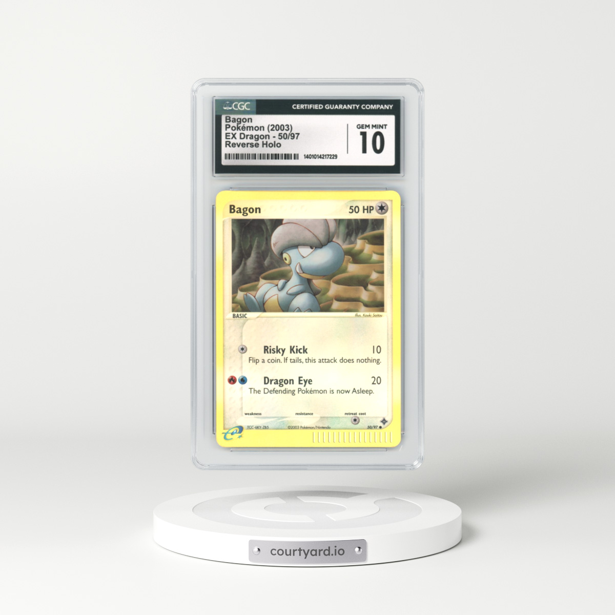 2003 EX Dragon #50 Bagon - Holo e-Card Symbol (CGC 10 GEM MINT)