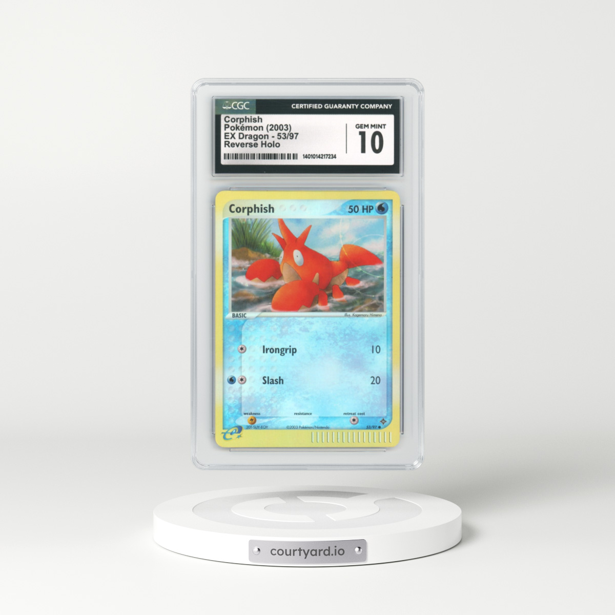 2003 EX Dragon #53 Corphish - Holo e-Card Symbol (CGC 10 GEM MINT)