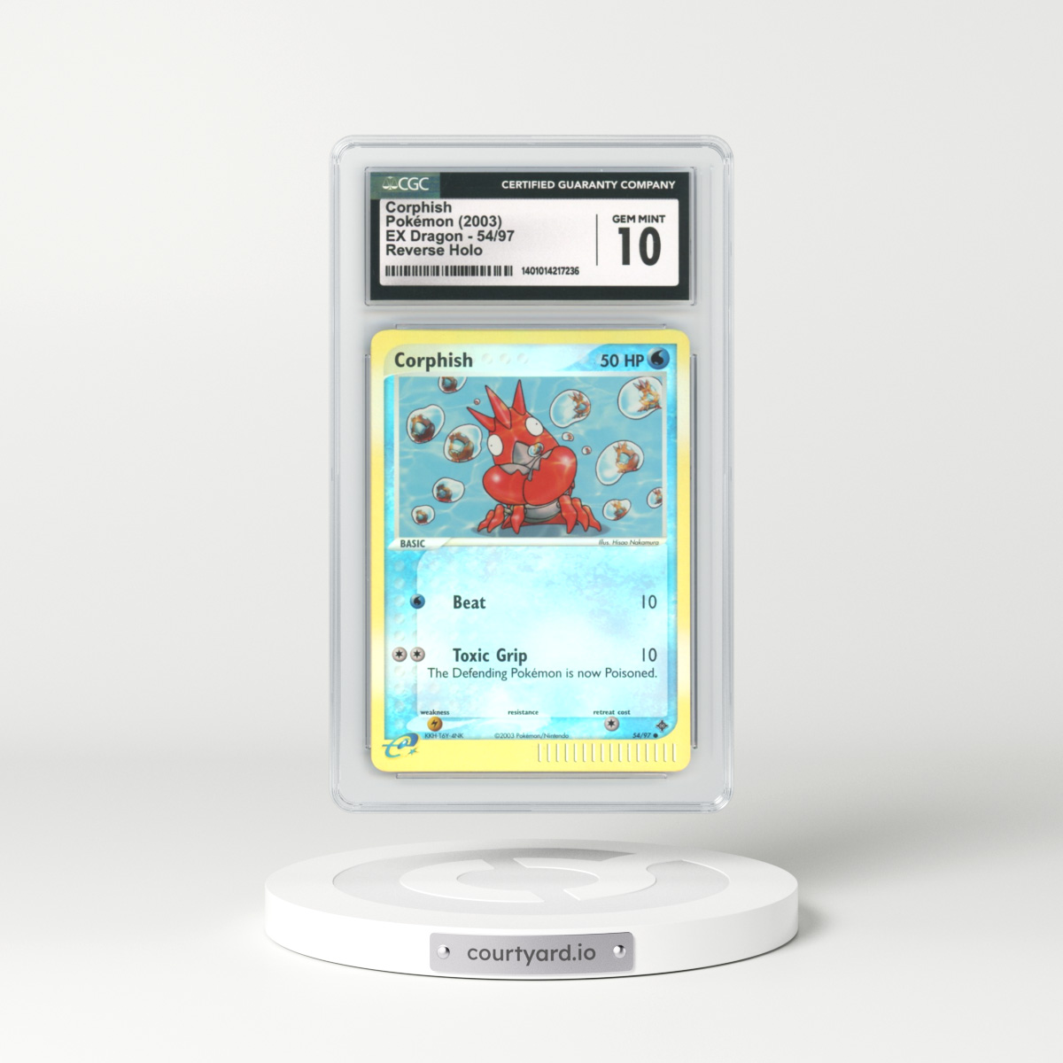 2003 EX Dragon #54 Corphish - Holo e-Card Symbol (CGC 10 GEM MINT)