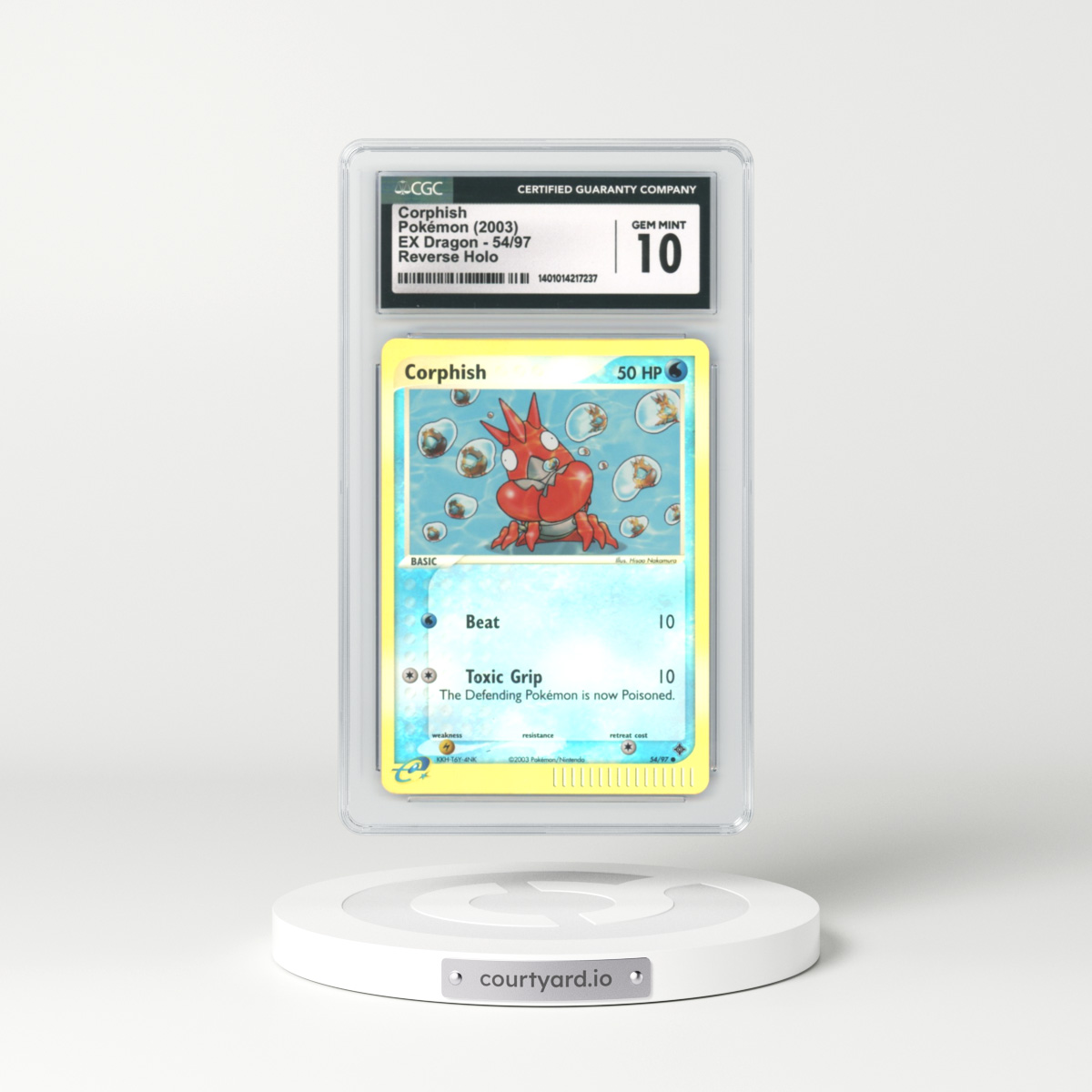 2003 EX Dragon #54 Corphish - Holo e-Card Symbol (CGC 10 GEM MINT)