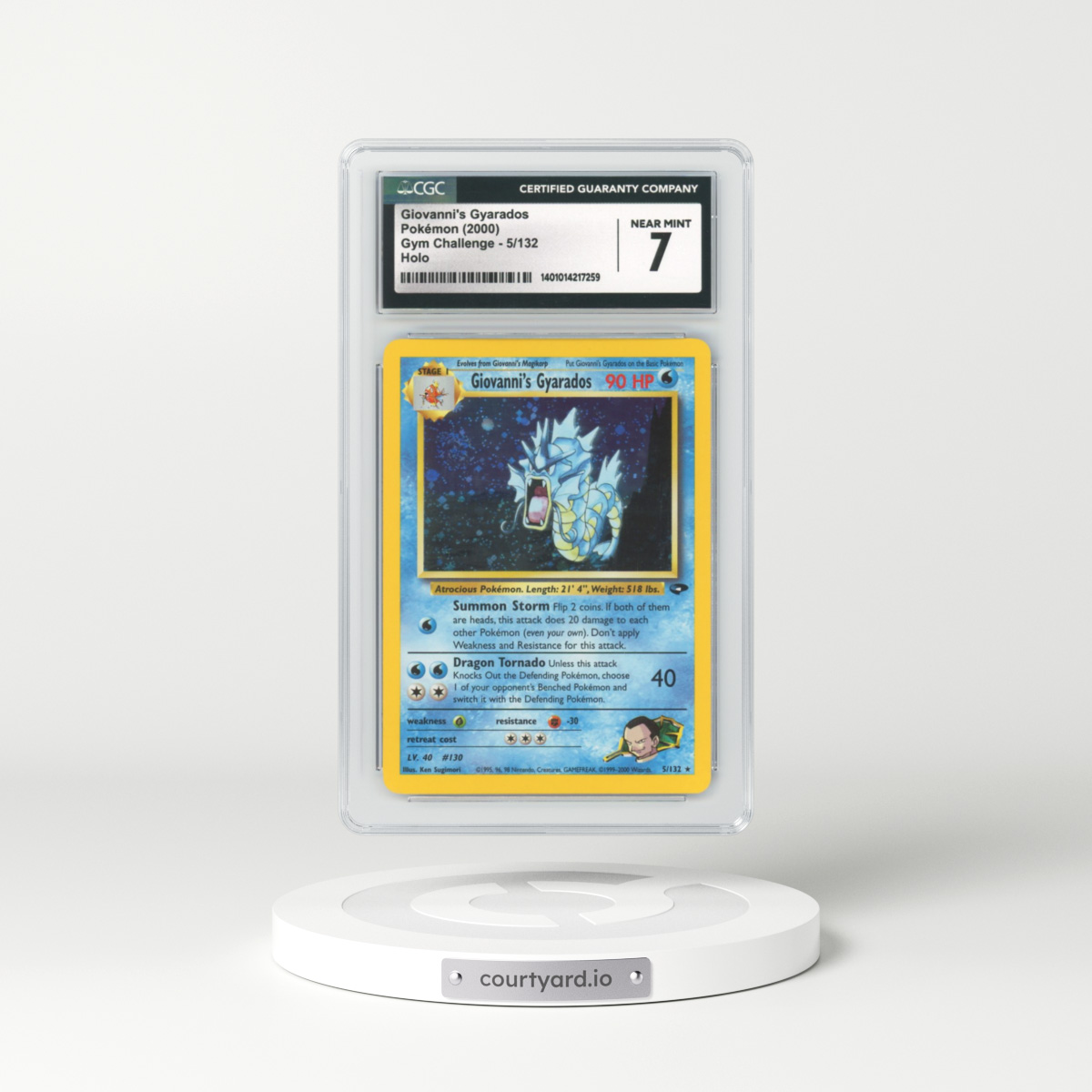 2000 Gym Challenge #5 Giovanni's Gyarados - Holo (CGC 7 NM)