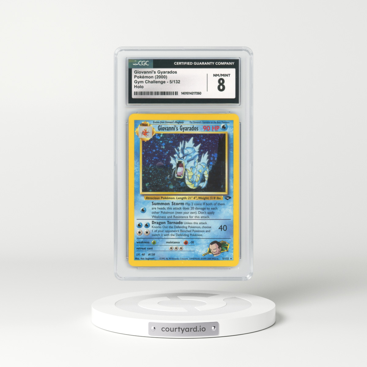 2000 Gym Challenge #5 Giovanni's Gyarados - Holo (CGC 8 NM-MT)