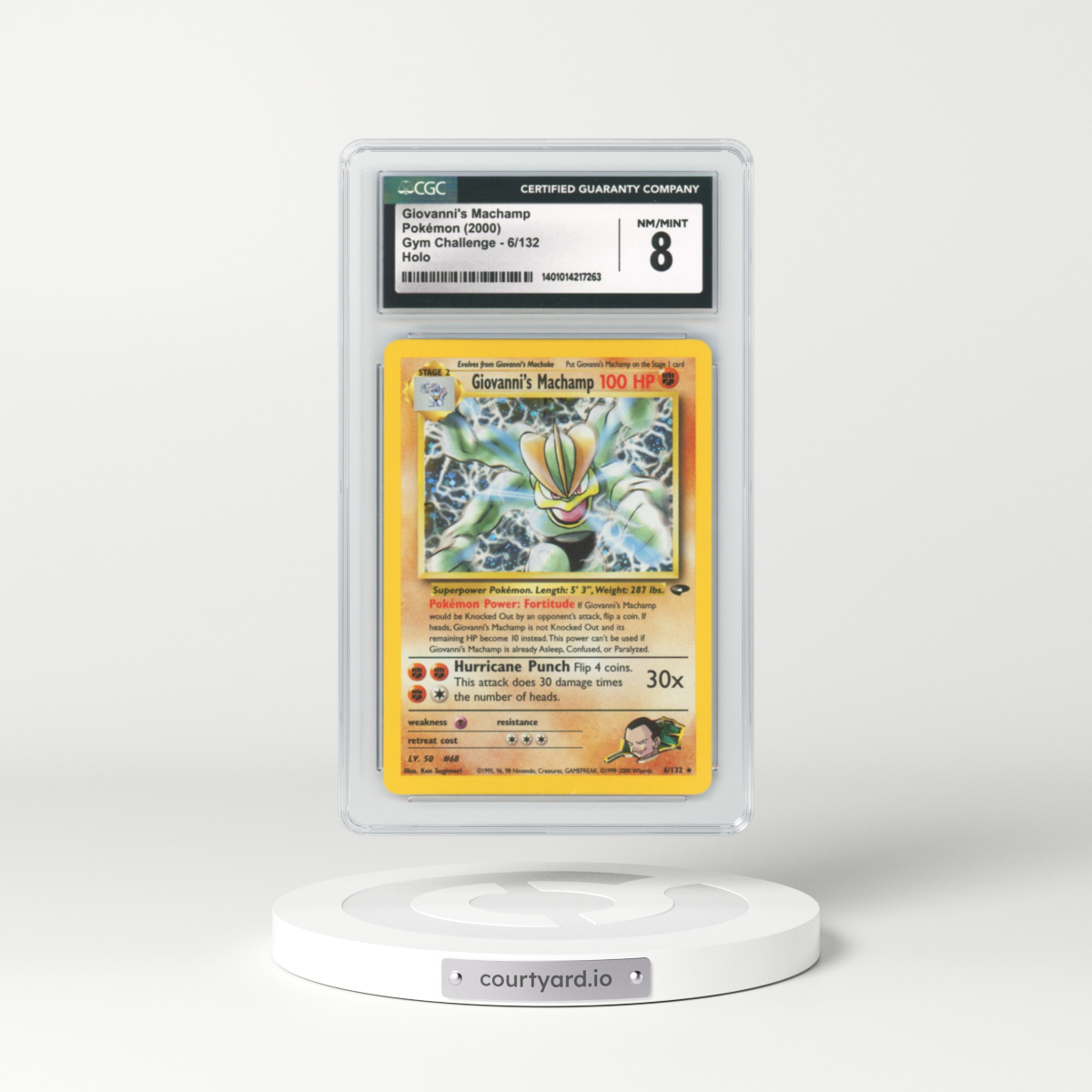 2000 Gym Challenge #6 Giovanni's Machamp - Holo (CGC 8 NM-MT)