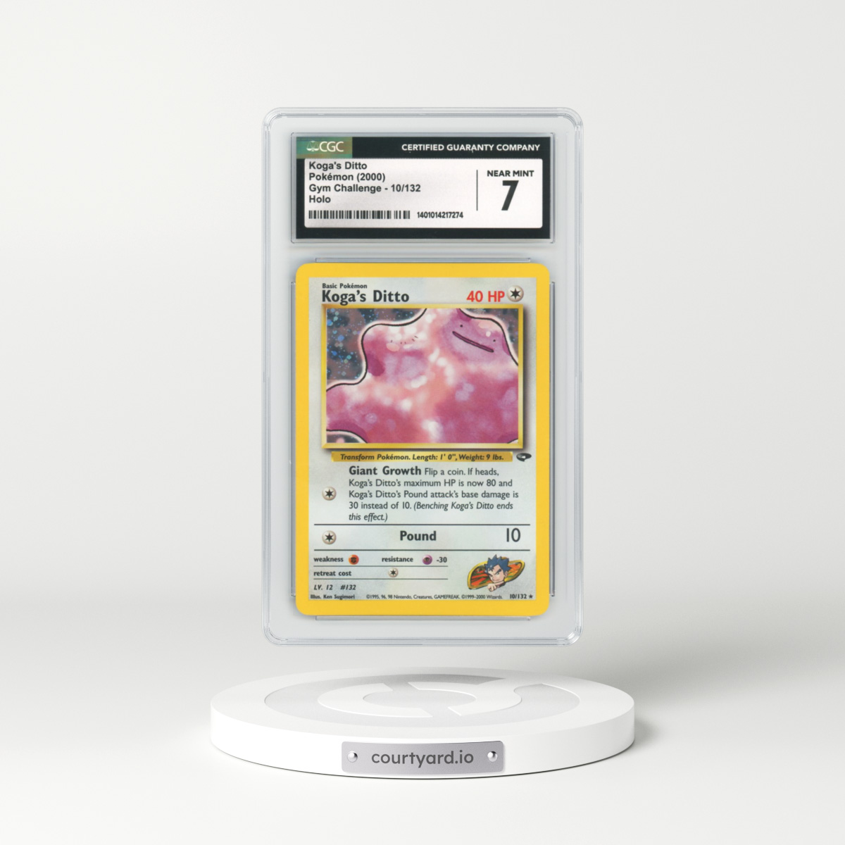2000 Gym Challenge #10 Koga's Ditto - Holo (CGC 7 NM)