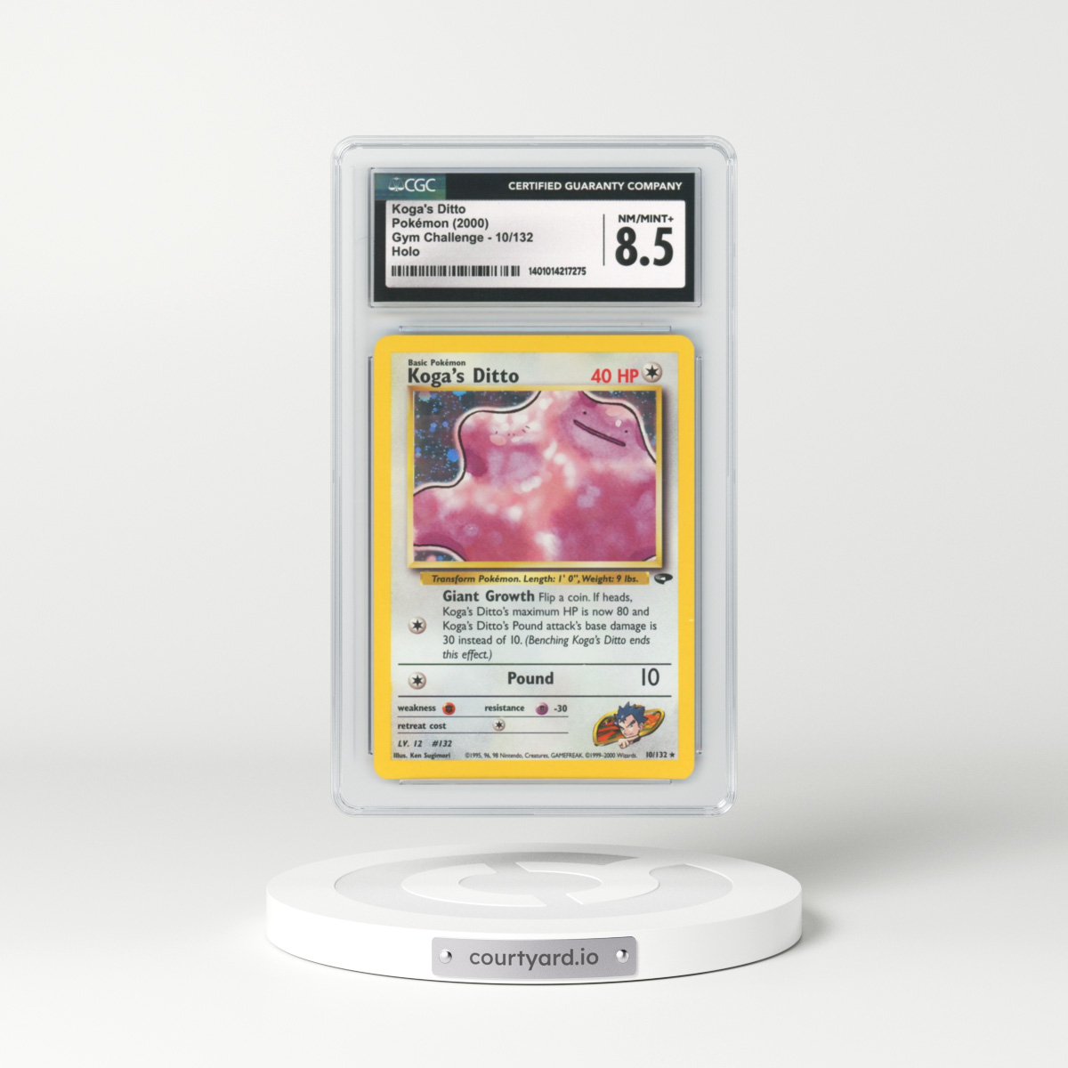 2000 Gym Challenge #10 Koga's Ditto - Holo (CGC 8.5 NM-MT+)