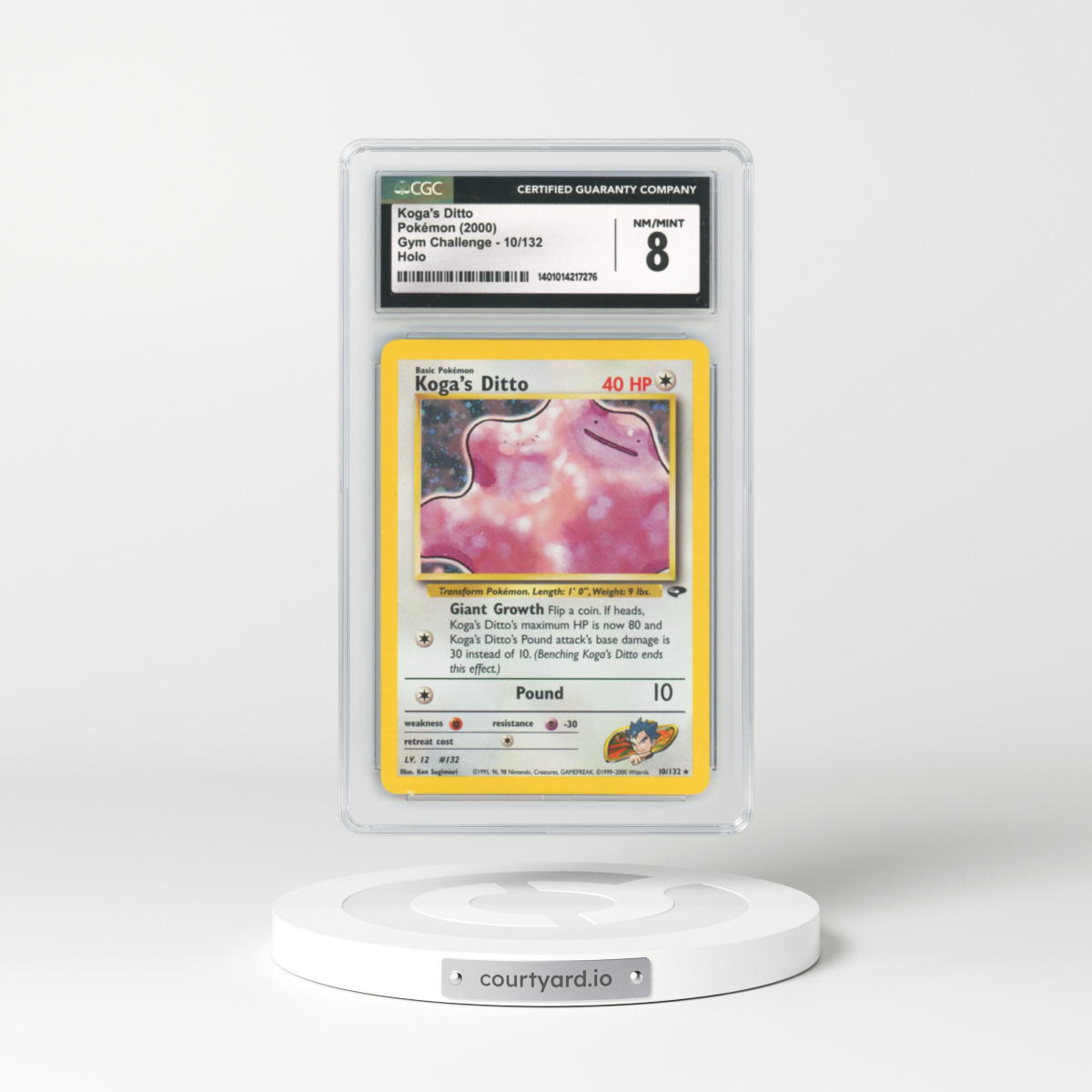 2000 Gym Challenge #10 Koga's Ditto - Holo (CGC 8 NM-MT)