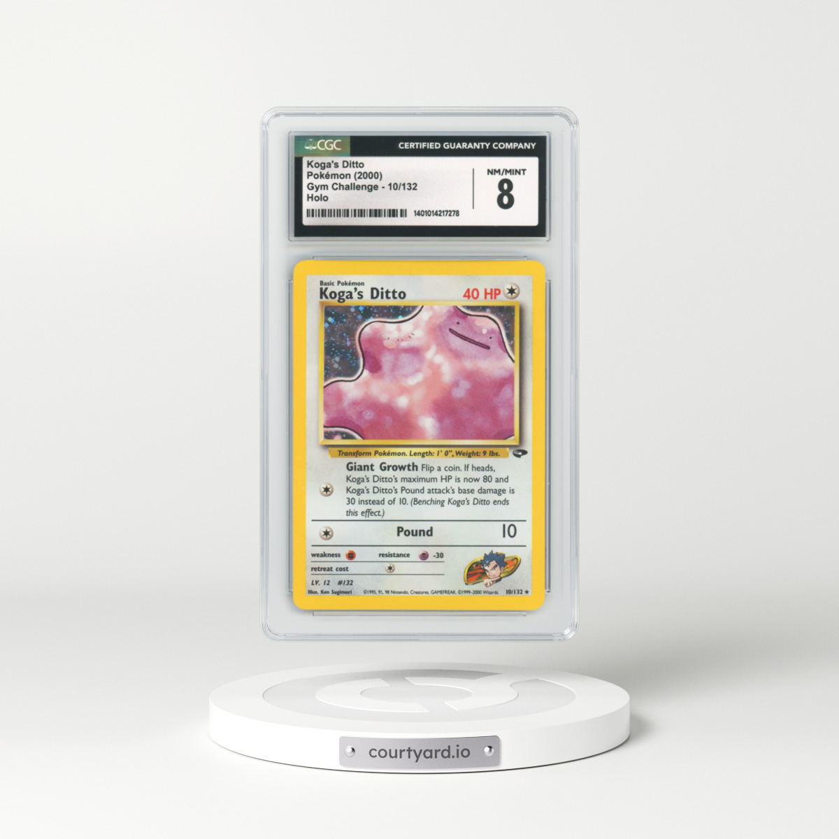2000 Gym Challenge #10 Koga's Ditto - Holo (CGC 8 NM-MT)