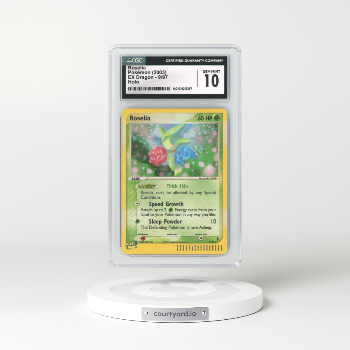 2003 EX Dragon #9 Roselia - Holo e-Card Symbol (CGC 10 GEM MINT)