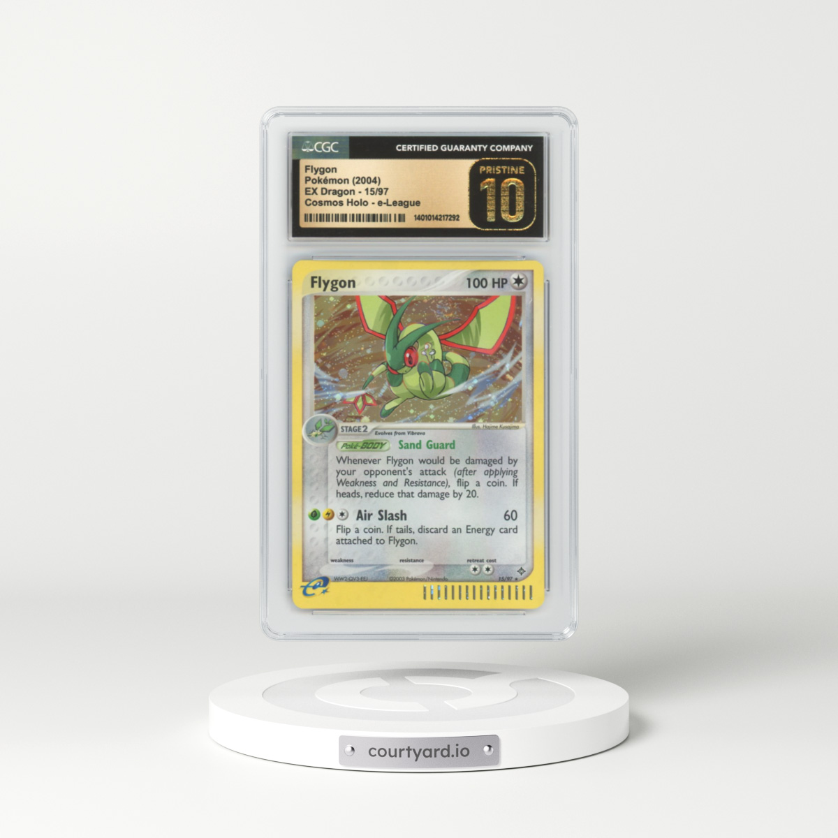 2004 EX Dragon #15 Flygon - Holo e-Card Symbol (CGC 10 PRISTINE)