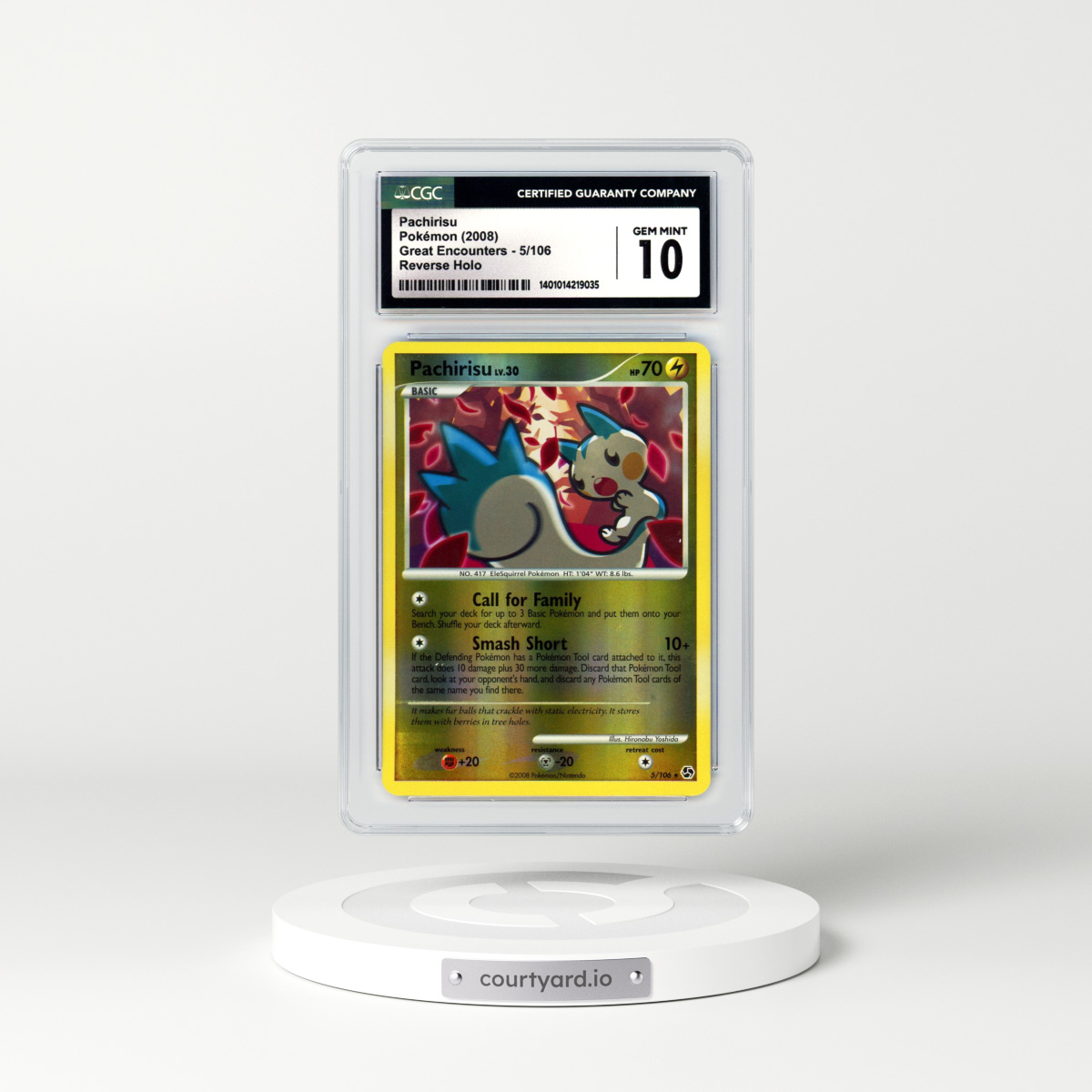 2008 Great Encounters #5 Pachirisu - Holo (CGC 10 GEM MINT)