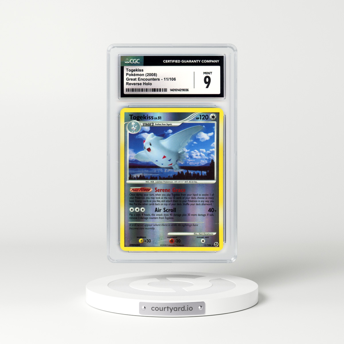 2008 Great Encounters #11 Togekiss - Holo (CGC 9 MINT)