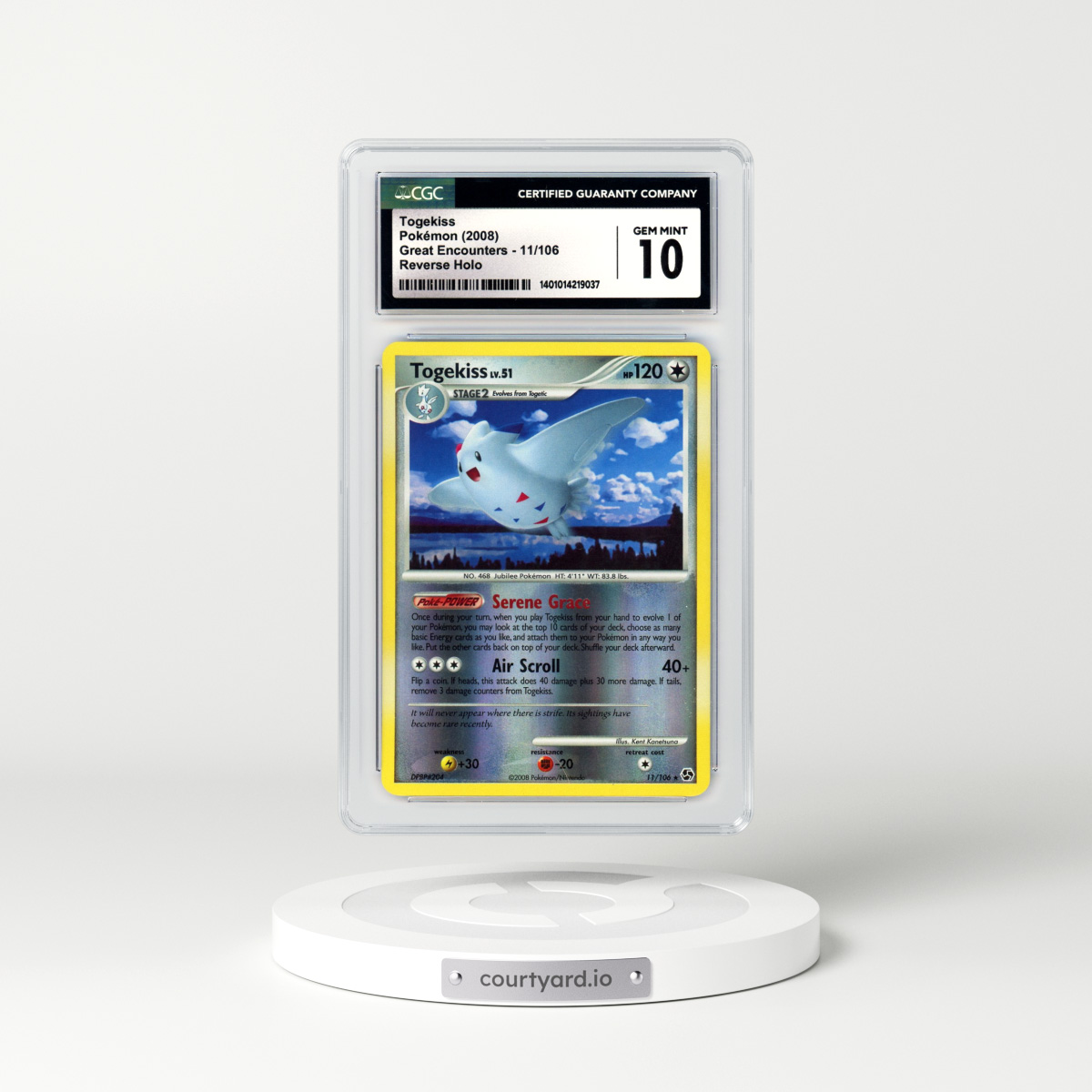 2008 Great Encounters #11 Togekiss - Holo (CGC 10 GEM MINT)