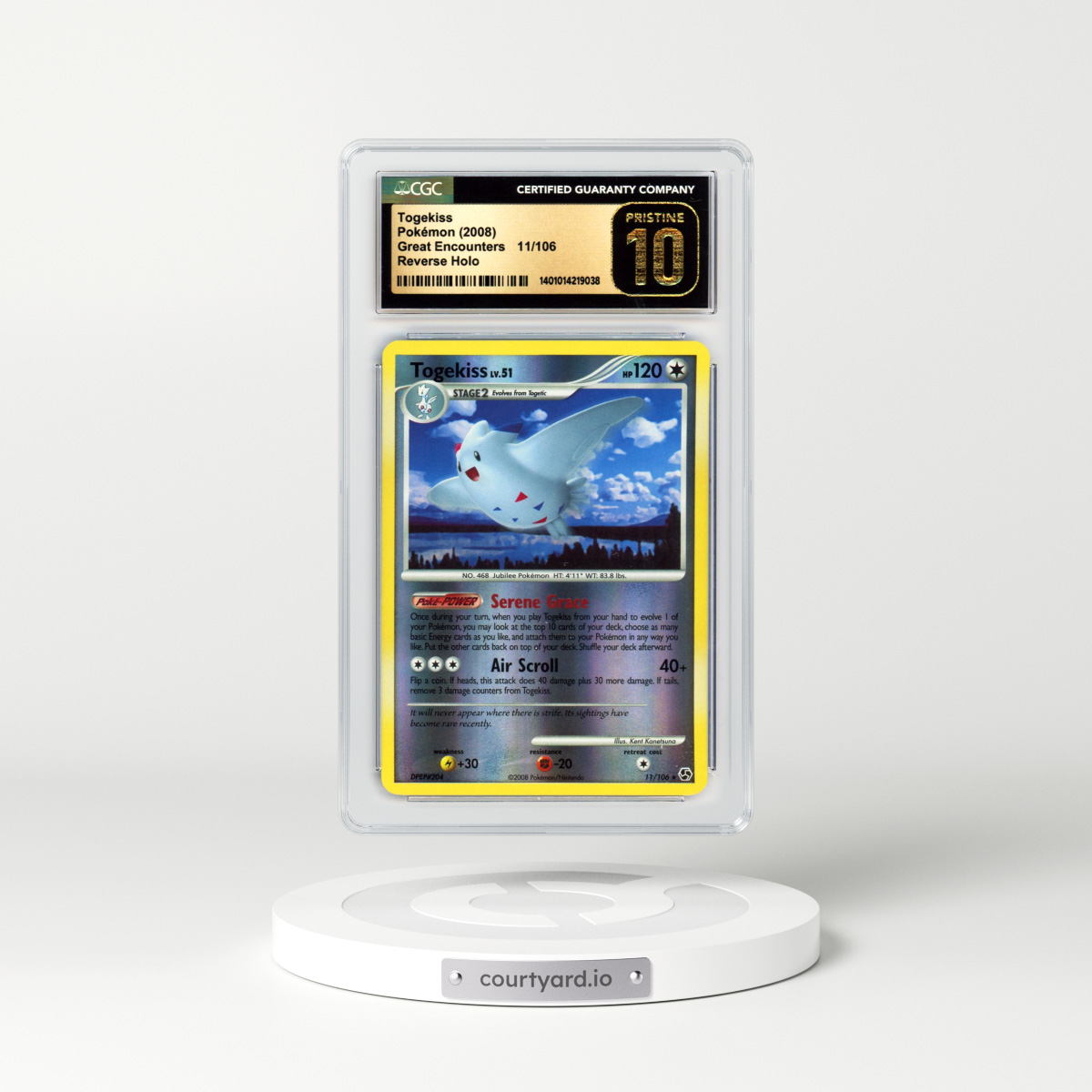 2008 Great Encounters #11 Togekiss - Holo (CGC 10 PRISTINE)