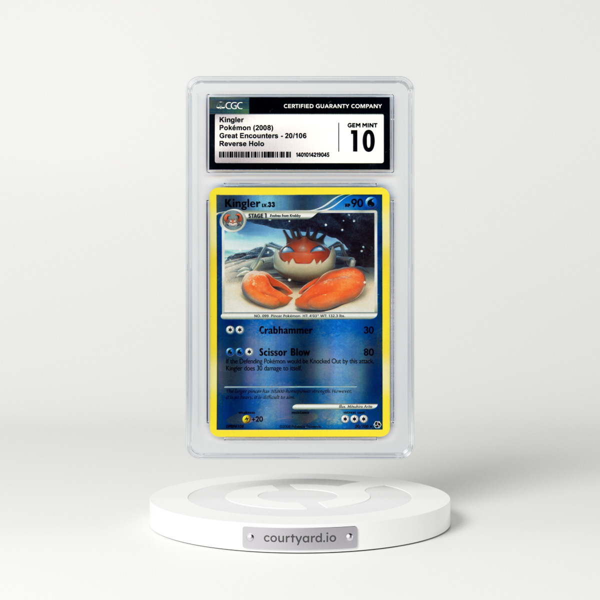 2008 Great Encounters #20 Kingler - Holo (CGC 10 GEM MINT)