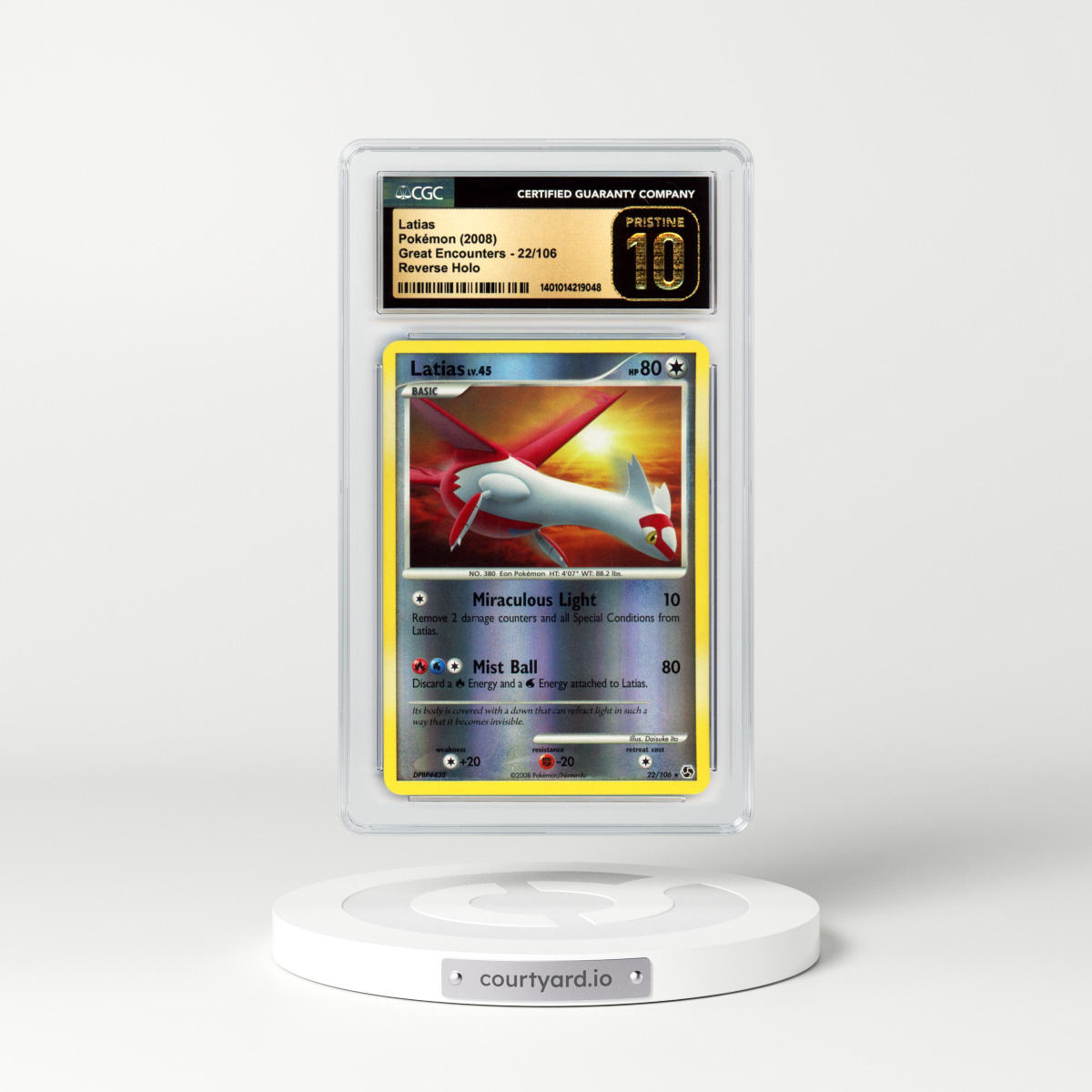 2008 Great Encounters #22 Latias - Holo (CGC 10 PRISTINE)