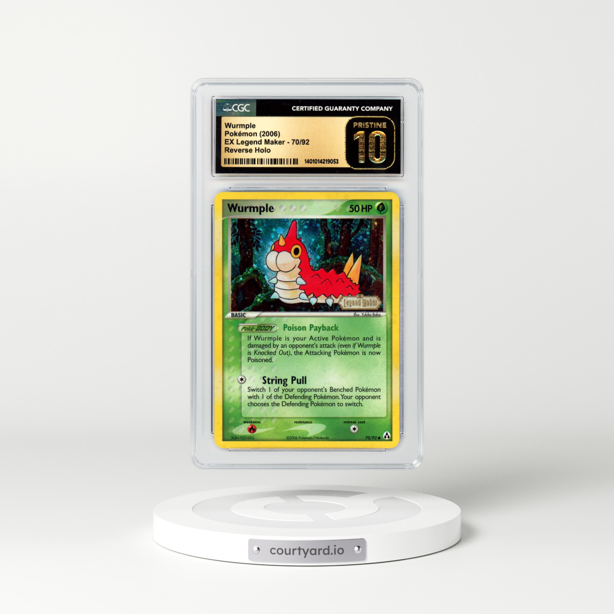 2006 EX Legend Maker #70 Wurmple - Holo (CGC 10 PRISTINE)