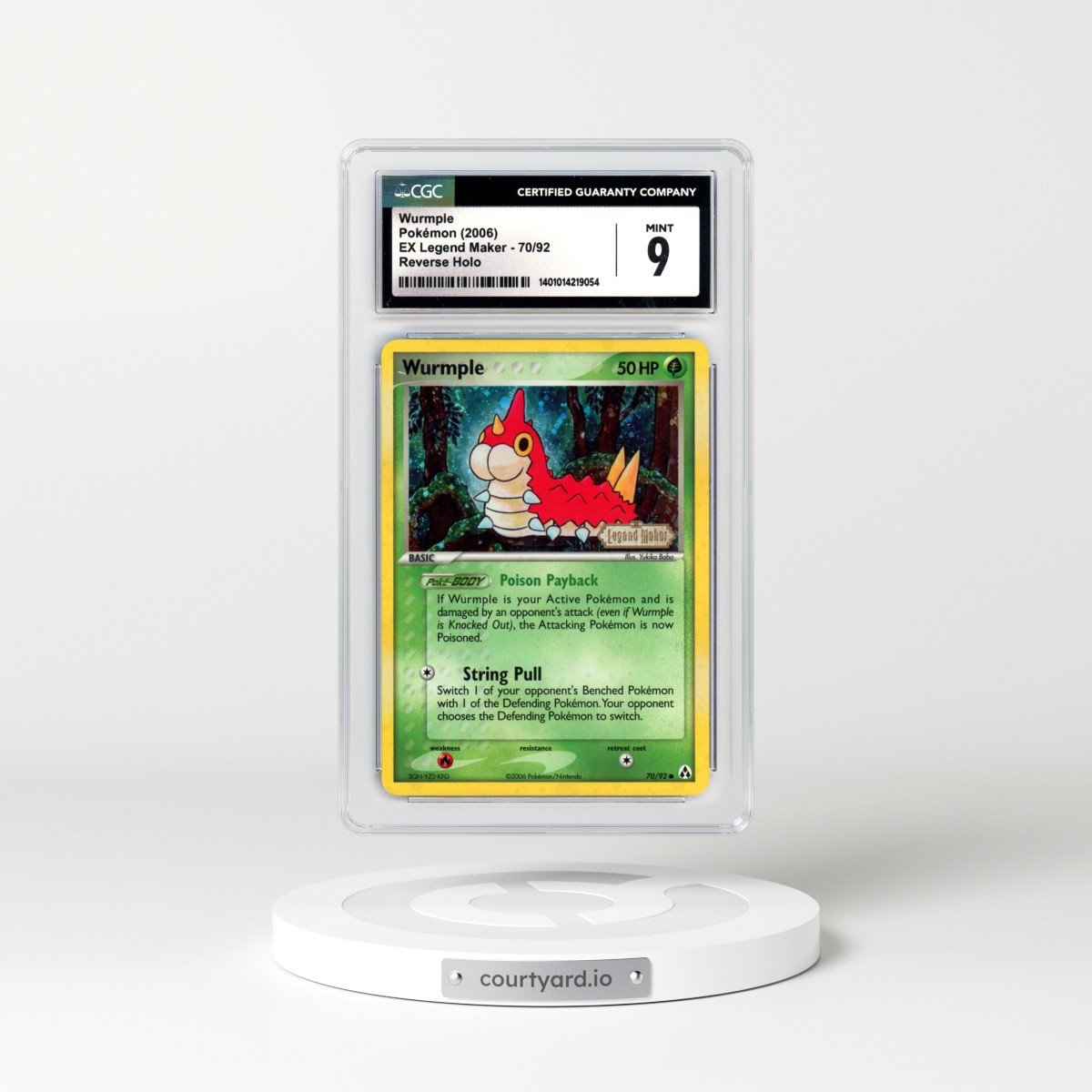 2006 EX Legend Maker #70 Wurmple - Holo (CGC 9 MINT)