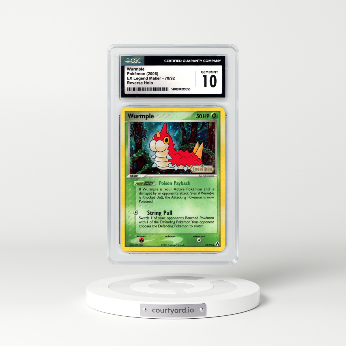 2006 EX Legend Maker #70 Wurmple - Holo (CGC 10 GEM MINT)