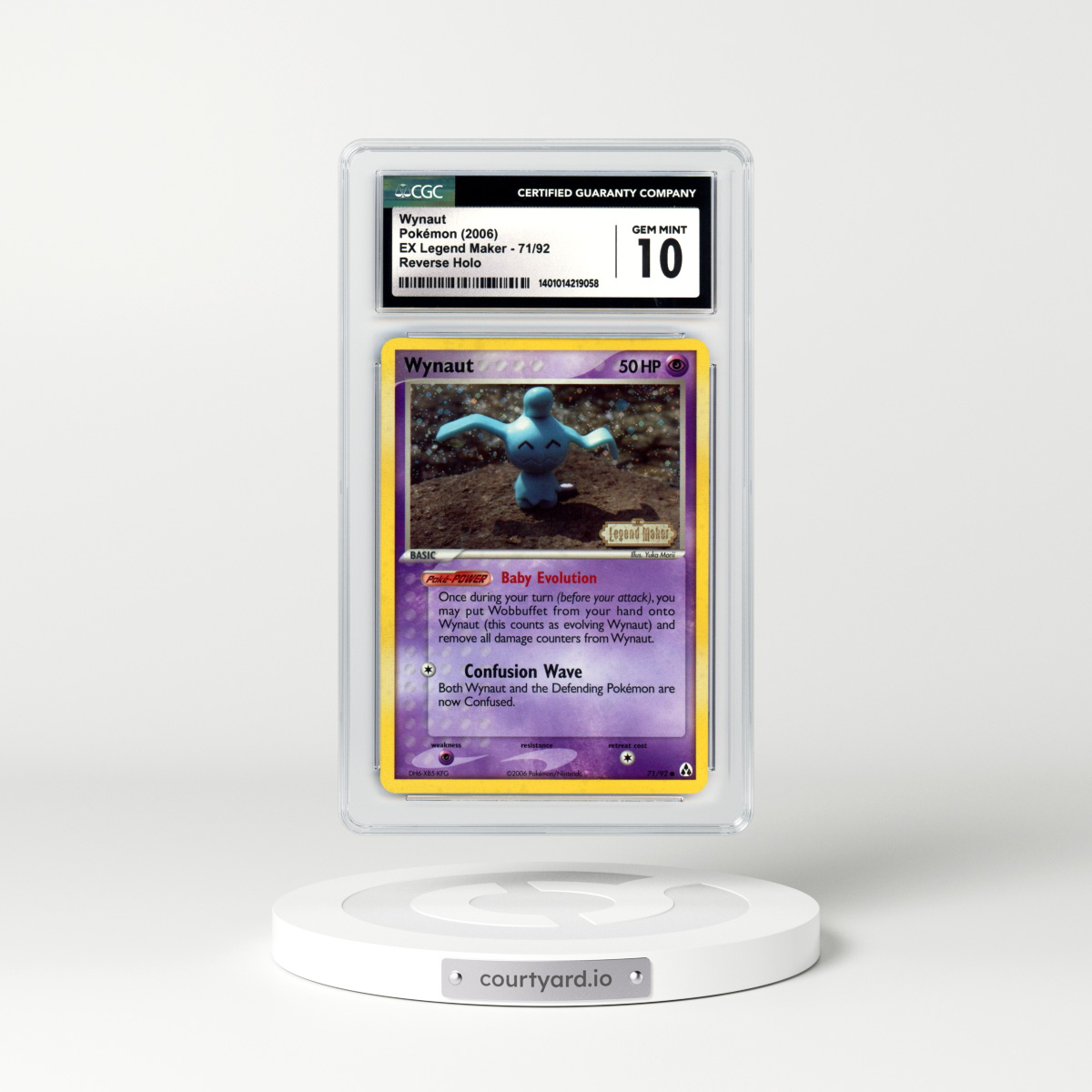 2006 EX Legend Maker #71 Wynaut - Holo (CGC 10 GEM MINT)