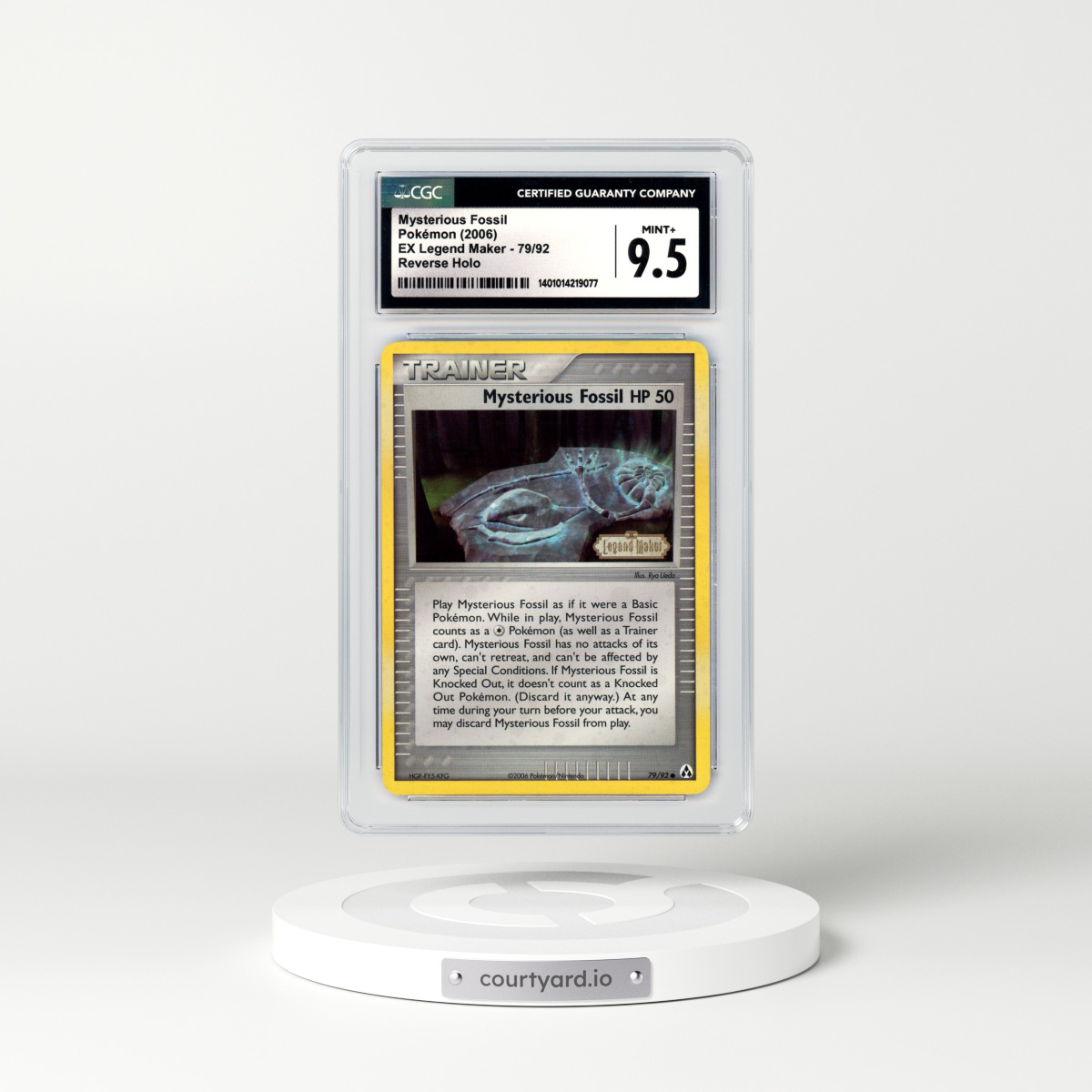2006 EX Legend Maker #79 Mysterious Fossil - Holo (CGC 9.5 MINT+)