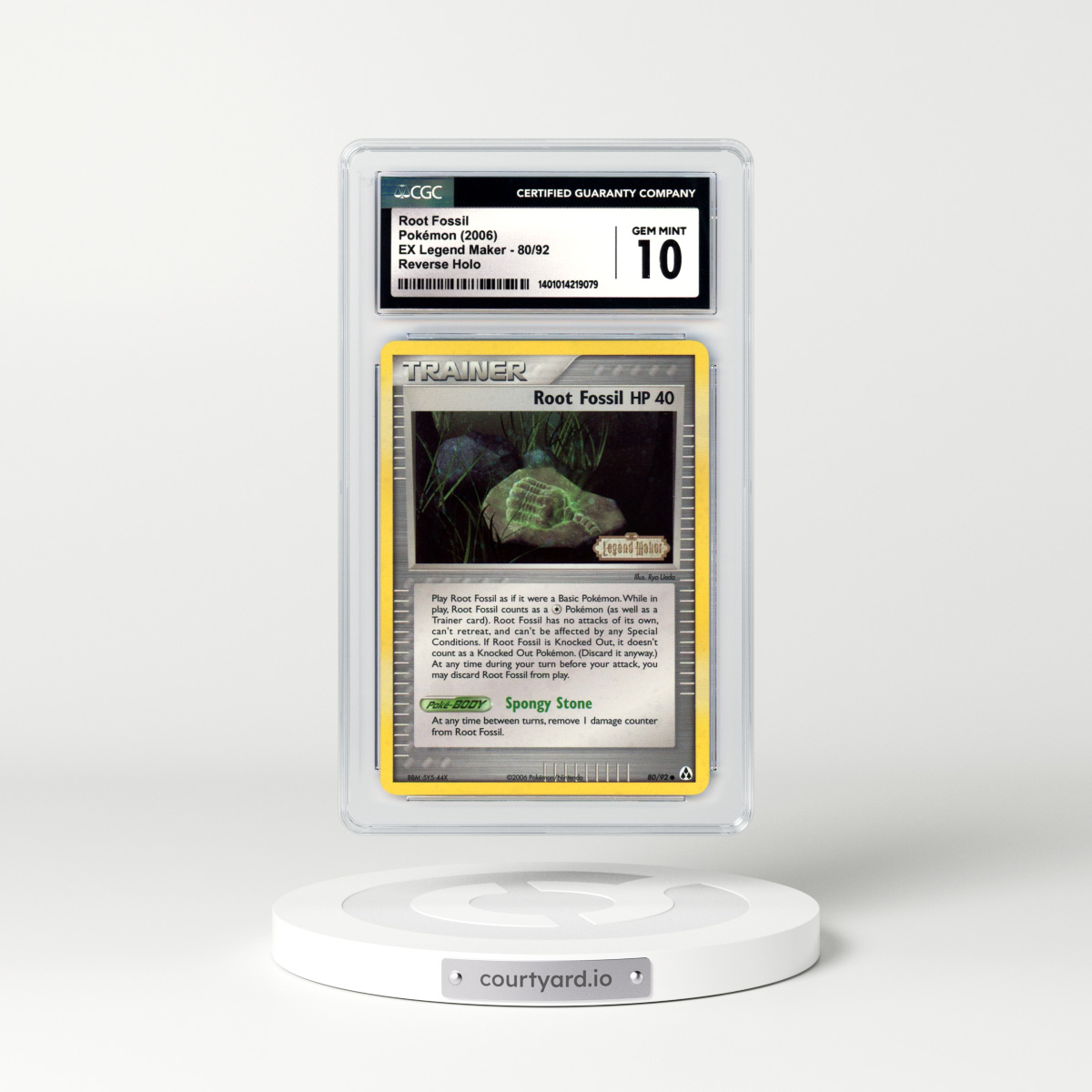 2006 EX Legend Maker #80 Root Fossil - Holo (CGC 10 GEM MINT)