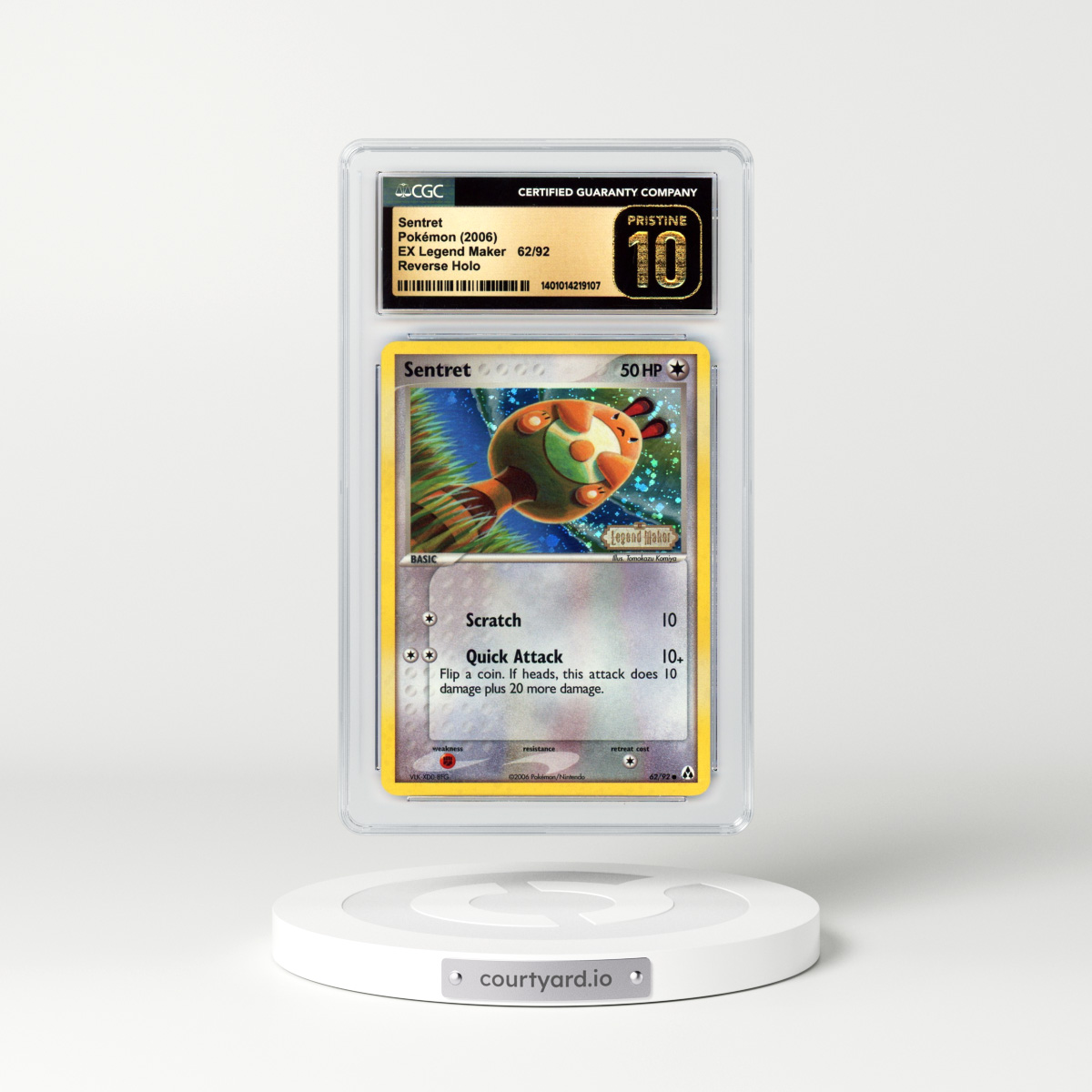 2006 EX Legend Maker #62 Sentret - Holo (CGC 10 PRISTINE)