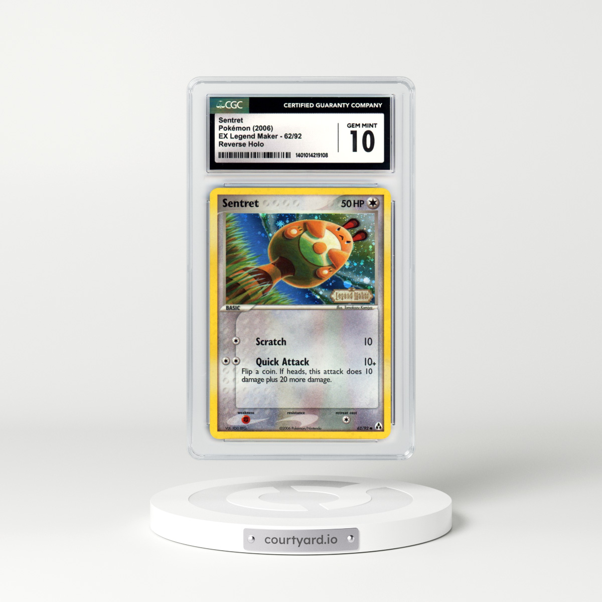 2006 EX Legend Maker #62 Sentret - Holo (CGC 10 GEM MINT)