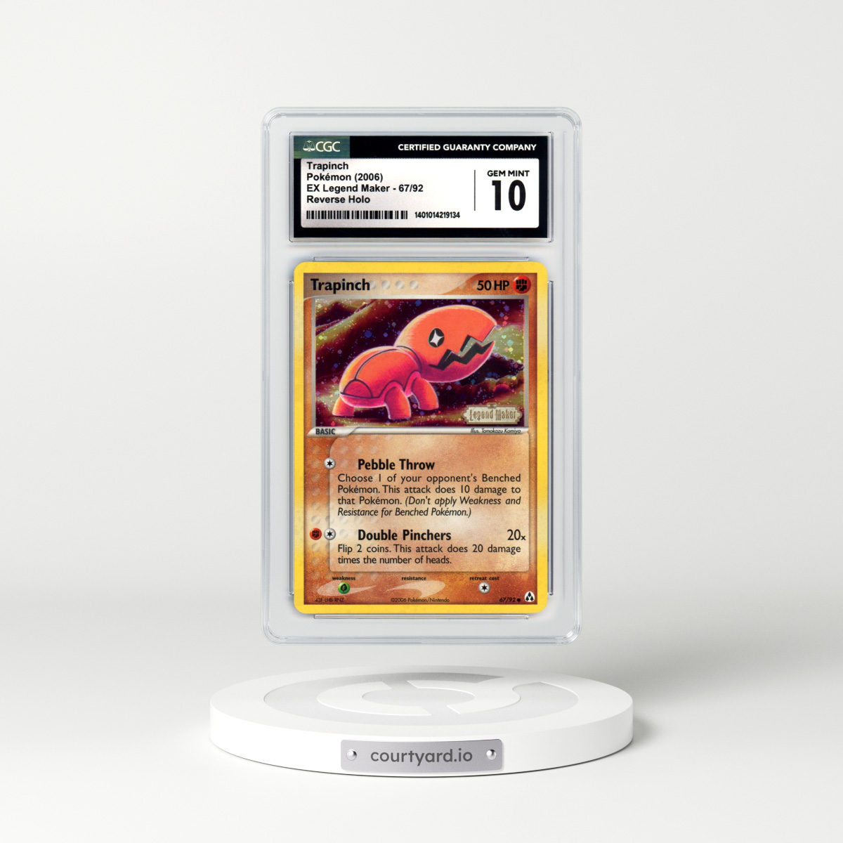 2006 EX Legend Maker #67 Trapinch - Holo (CGC 10 GEM MINT)