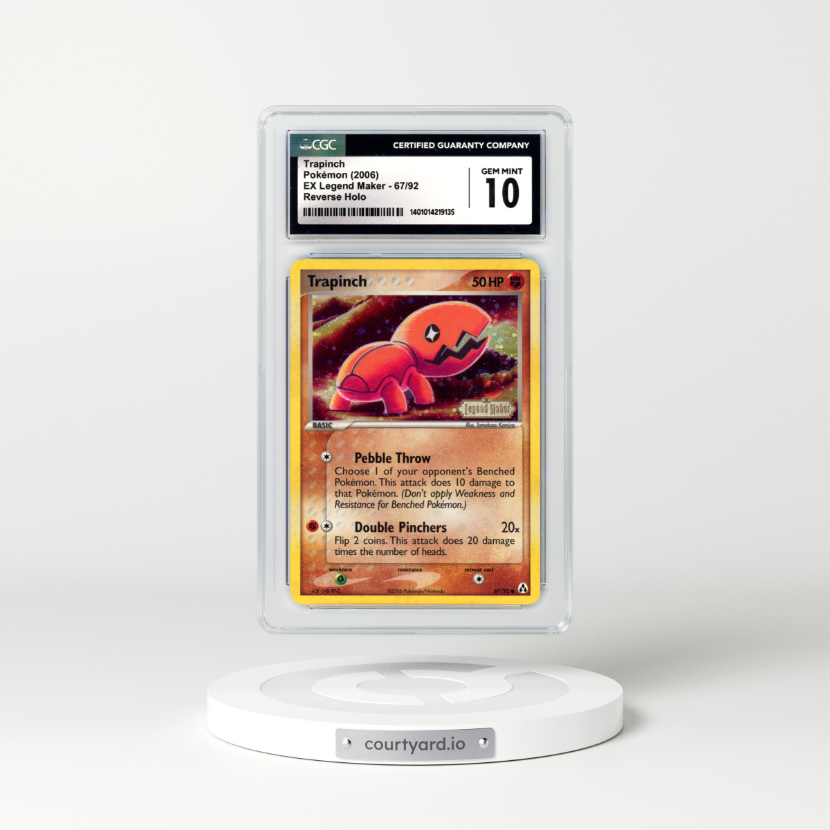 2006 EX Legend Maker #67 Trapinch - Holo (CGC 10 GEM MINT)