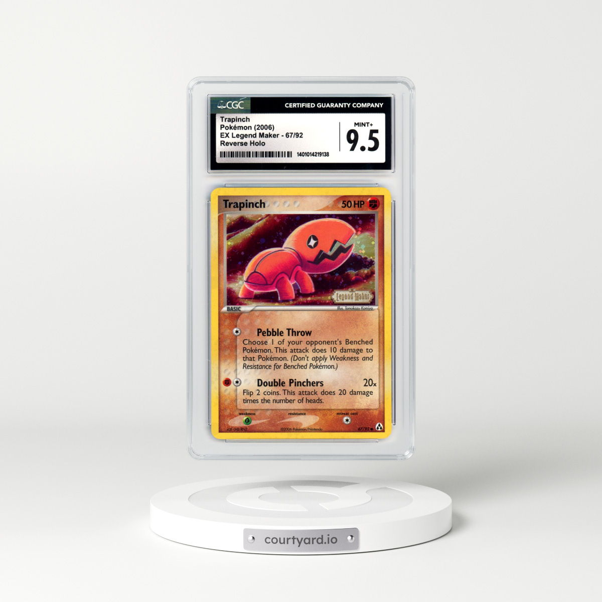 2006 EX Legend Maker #67 Trapinch - Holo (CGC 9.5 MINT+)