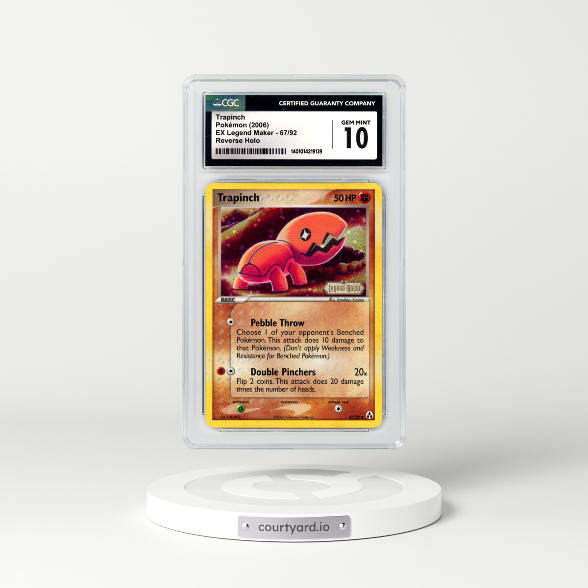 2006 EX Legend Maker #67 Trapinch - Holo (CGC 10 GEM MINT)