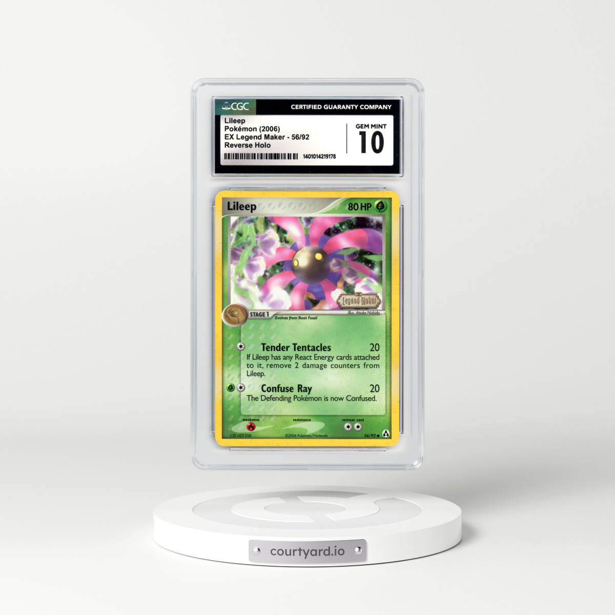 2006 EX Legend Maker #56 Lileep - Holo (CGC 10 GEM MINT)