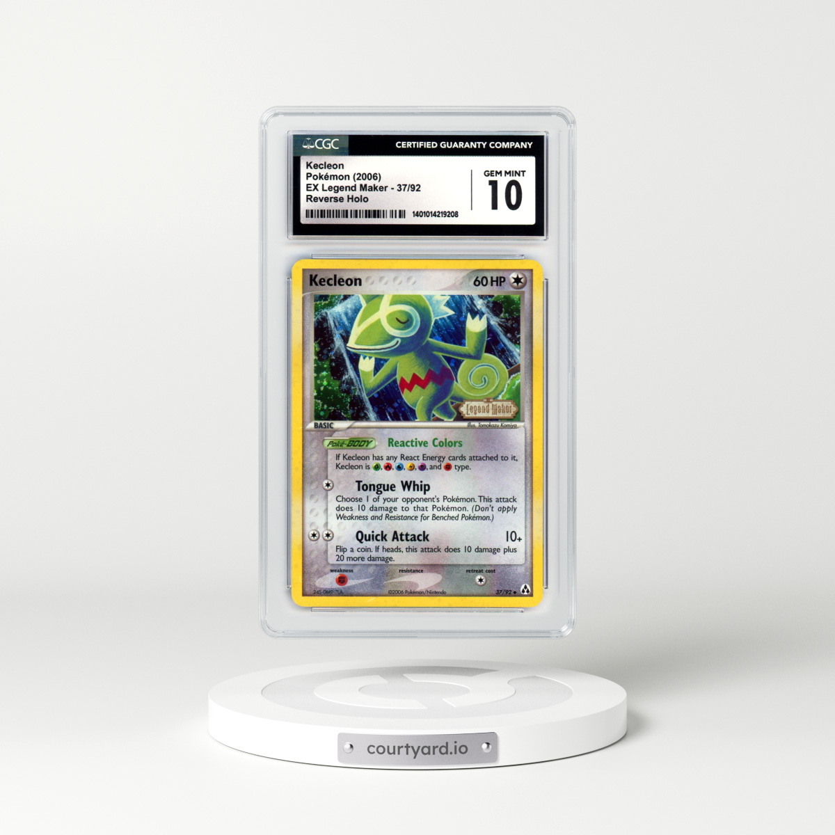 2006 EX Legend Maker #37 Kecleon - Holo (CGC 10 GEM MINT)