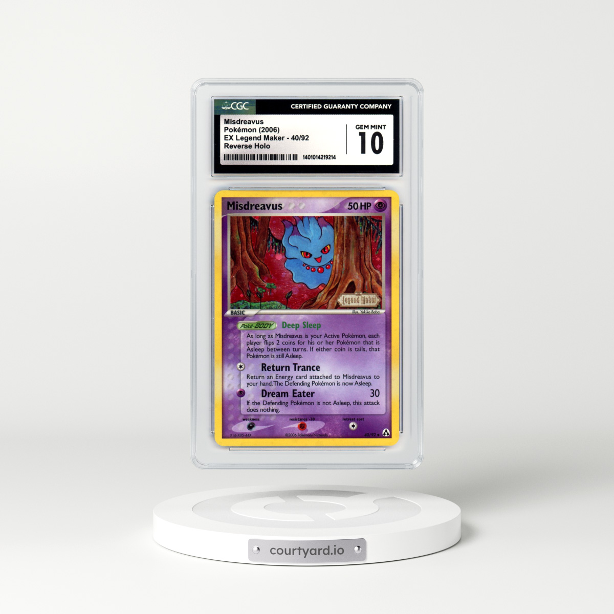2006 EX Legend Maker #40 Misdreavus - Holo (CGC 10 GEM MINT)