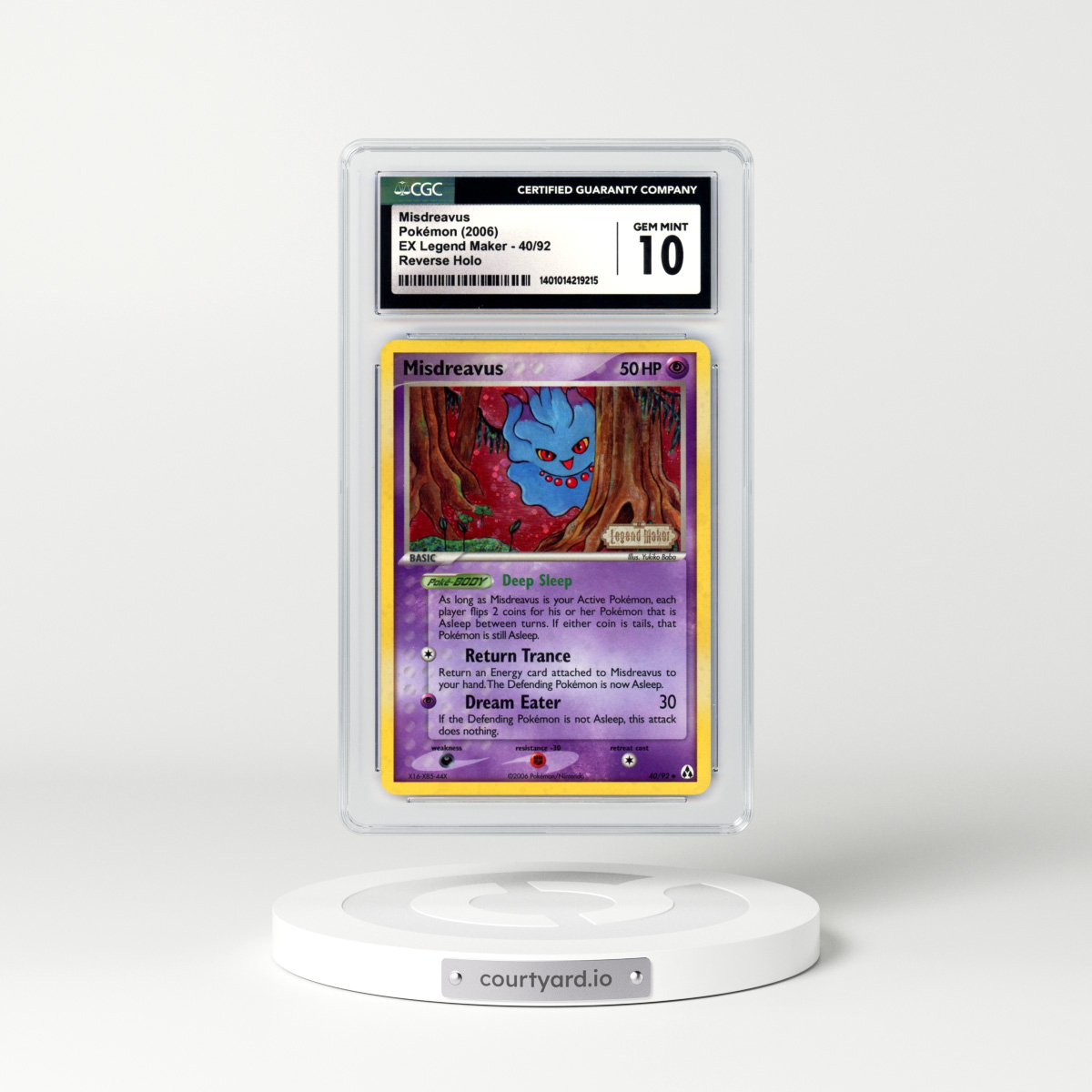 2006 EX Legend Maker #40 Misdreavus - Holo (CGC 10 GEM MINT)
