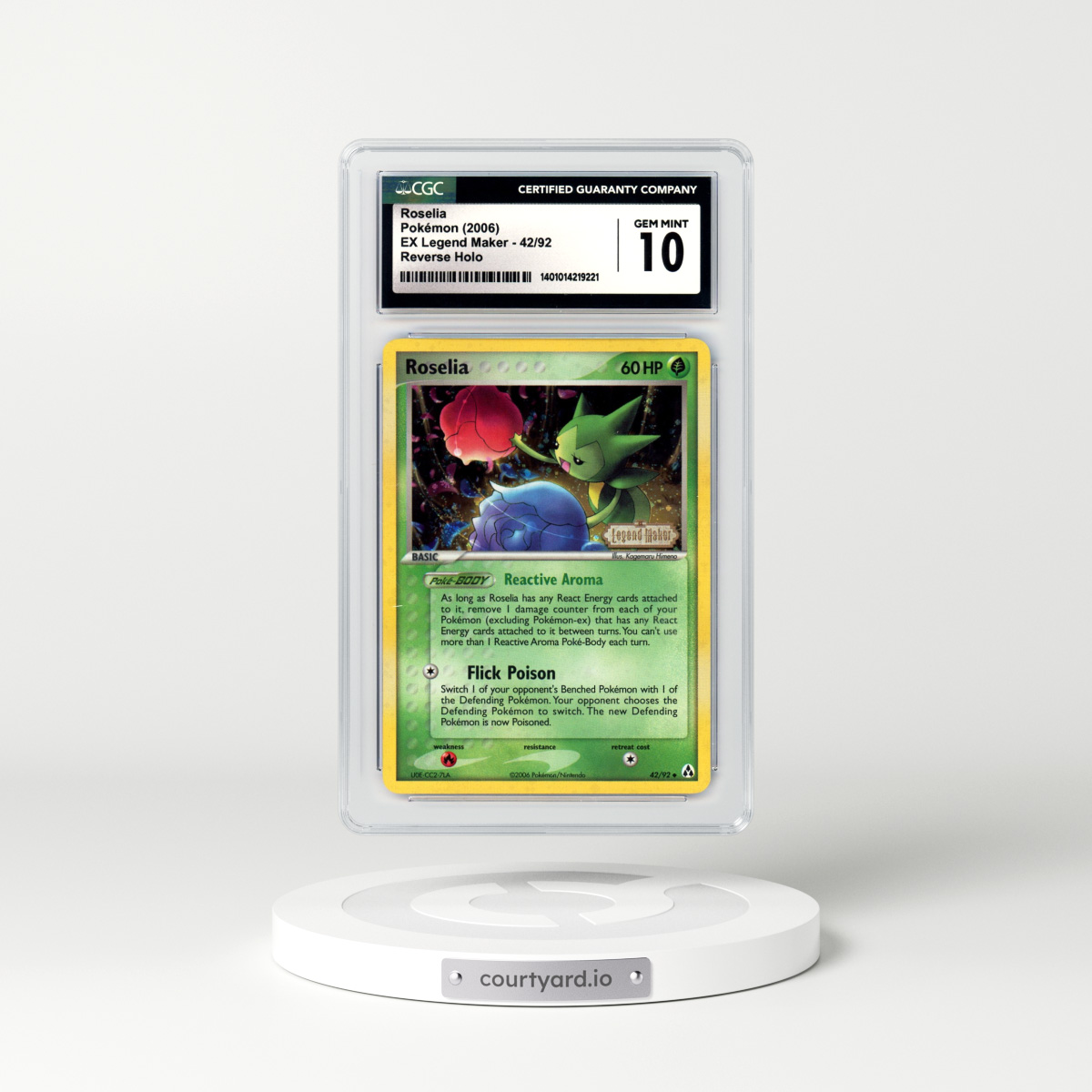 2006 EX Legend Maker #42 Roselia - Holo (CGC 10 GEM MINT)