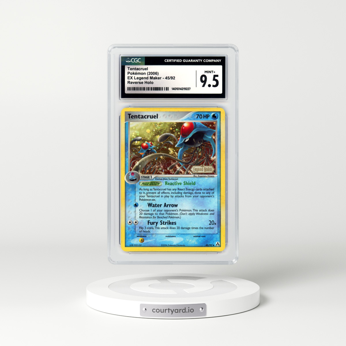 2006 EX Legend Maker #45 Tentacruel - Holo (CGC 9.5 MINT+)