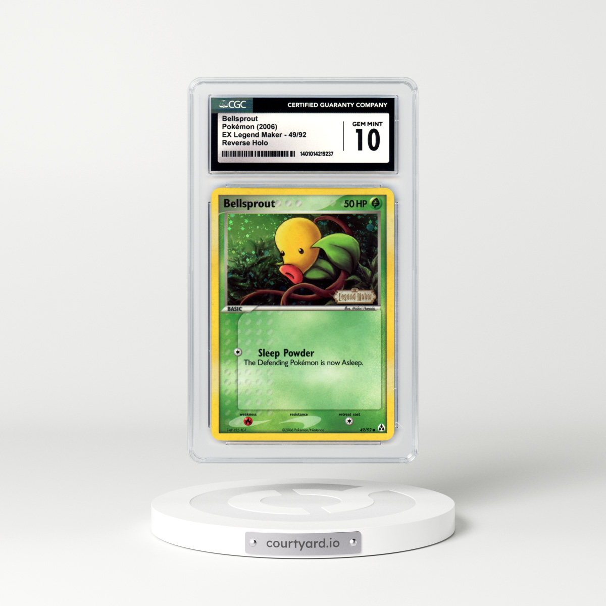 2006 EX Legend Maker #49 Bellsprout - Holo (CGC 10 GEM MINT)