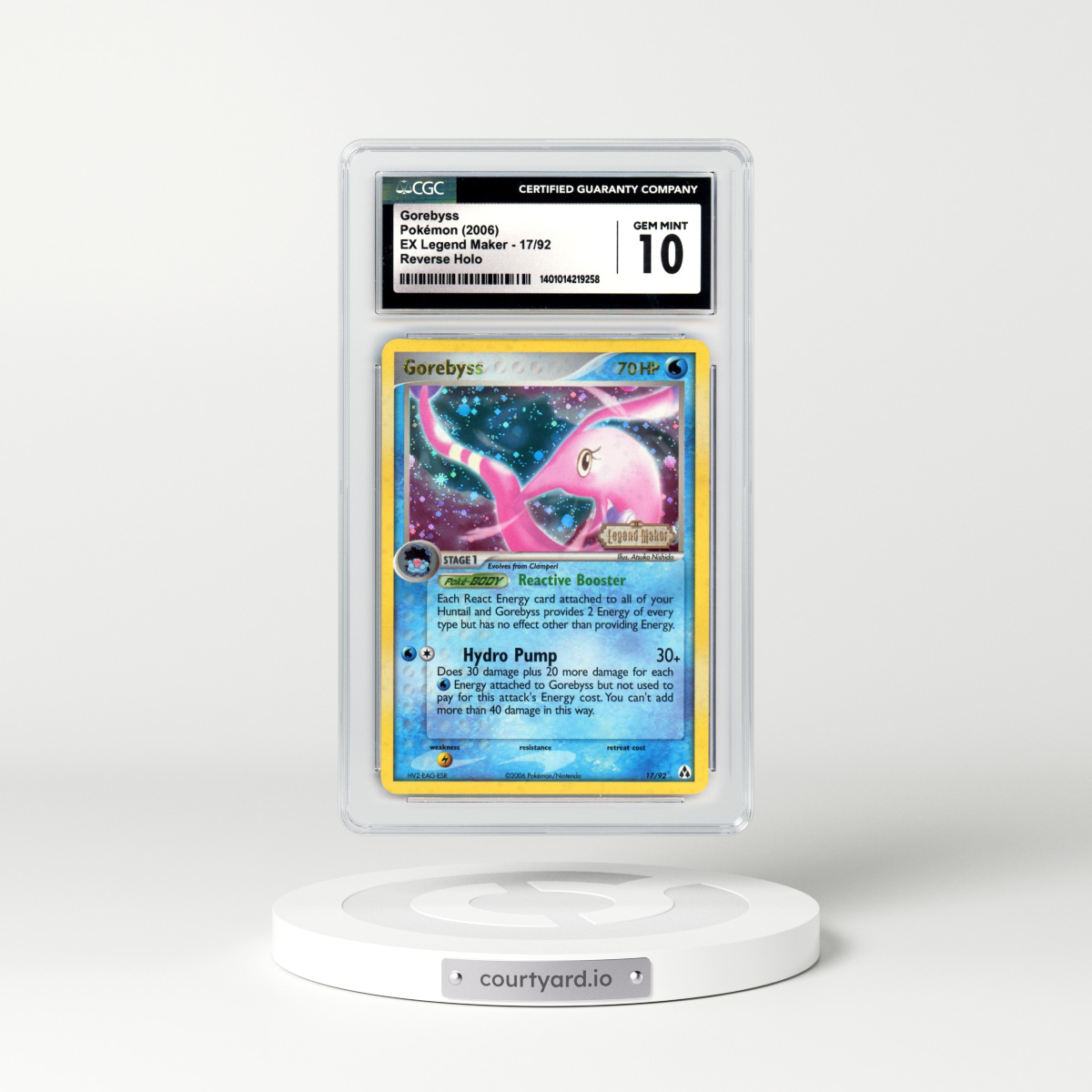 2006 EX Legend Maker #17 Gorebyss - Holo (CGC 10 GEM MINT)