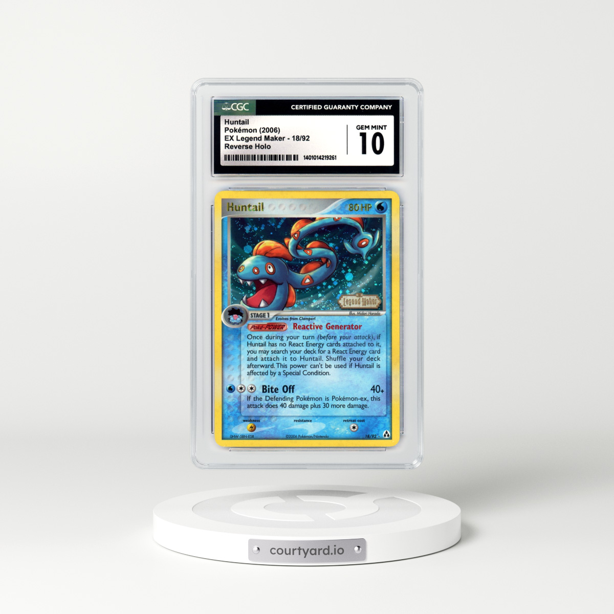 2006 EX Legend Maker #18 Huntail - Holo (CGC 10 GEM MINT)