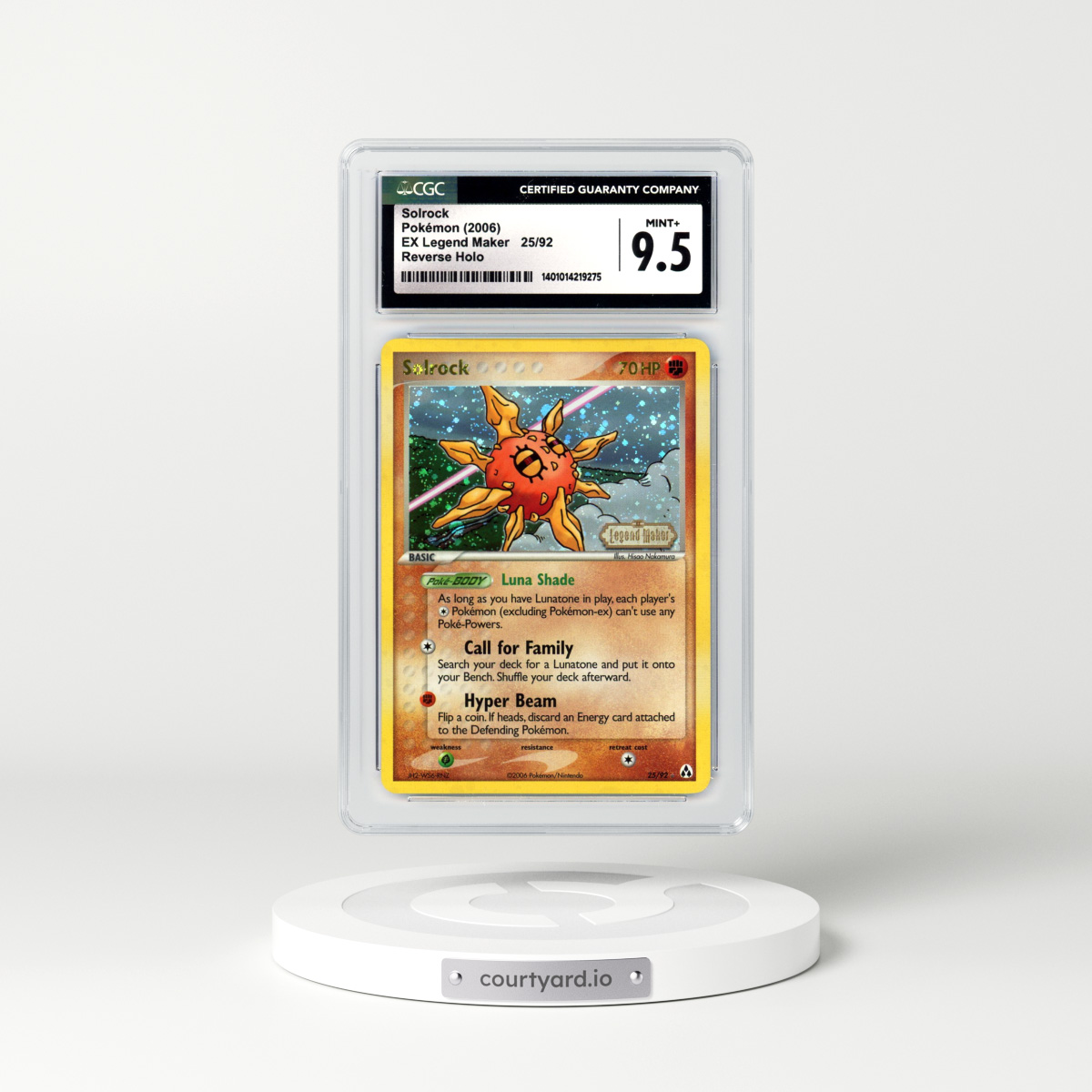2006 EX Legend Maker #25 Solrock - Holo (CGC 9.5 MINT+)