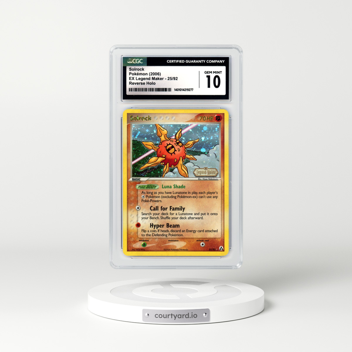 2006 EX Legend Maker #25 Solrock - Holo (CGC 10 GEM MINT)
