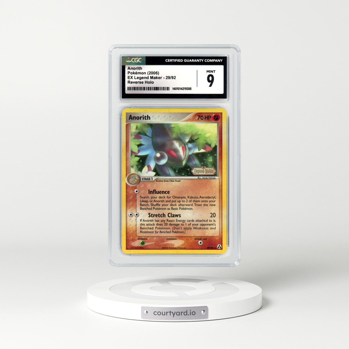 2006 EX Legend Maker #29 Anorith - Holo (CGC 9 MINT)
