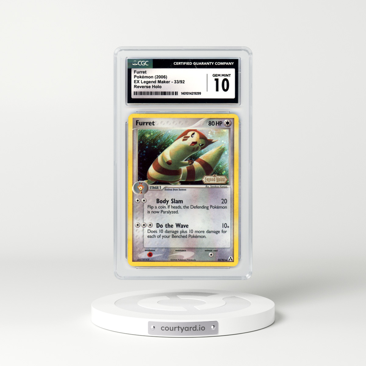 2006 EX Legend Maker #33 Furret - Holo (CGC 10 GEM MINT)