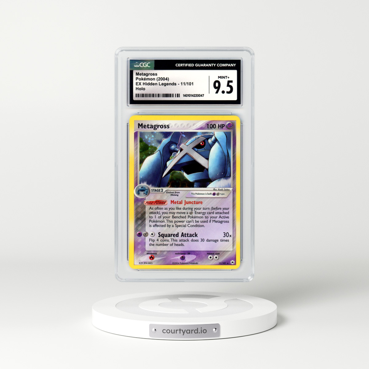 2004 EX Hidden Legends #11 Metagross - Holo (CGC 9.5 MINT+)