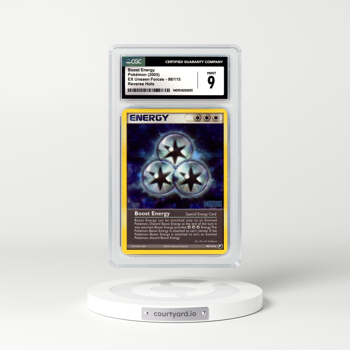 2005 EX Unseen Forces #98 Boost Energy - Holo (CGC 9 MINT)