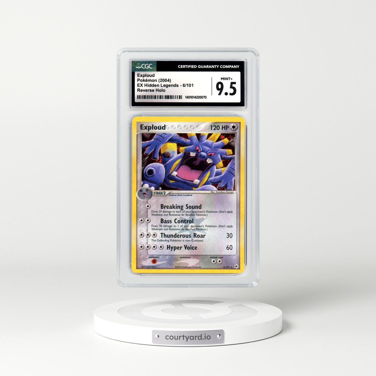 2004 EX Hidden Legends #6 Exploud - Holo (CGC 9.5 MINT+)