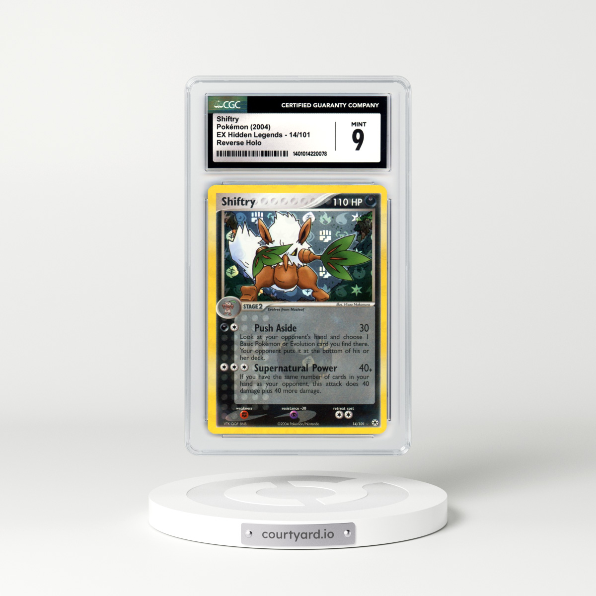 2004 EX Hidden Legends #14 Shiftry - Holo (CGC 9 MINT)